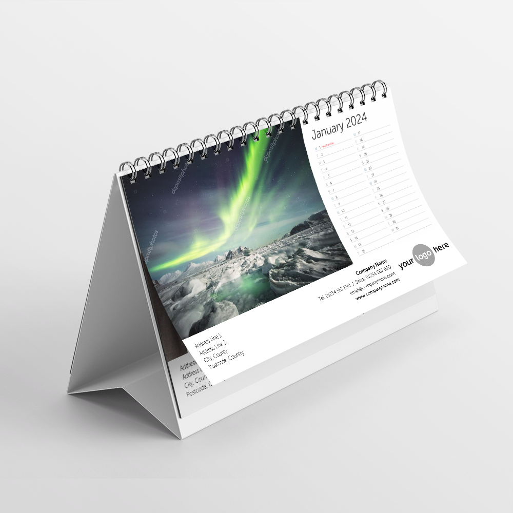 Picture of Desk Calendar 2024 - Stock Images (Line Dates)